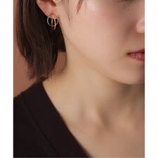 20mm2ラインカーブフープピアス K10（両耳）