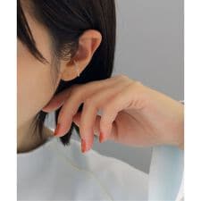 arrow line*ホワイトトパーズカフリング K10