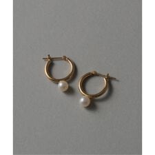 《WEB限定予約》パールフープピアスL K10（両耳）