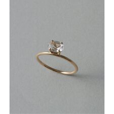 ホワイトトパーズオーバルリング K10