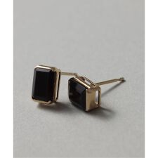 オクタゴンオニキスピアス K10（両耳）