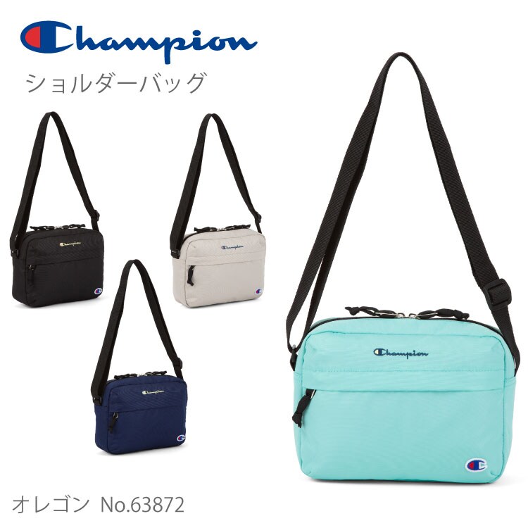 Champion - ショルダーバッグ Champion チャンピオン ロゴポリ ショルダーバッグヨコ(ブラック