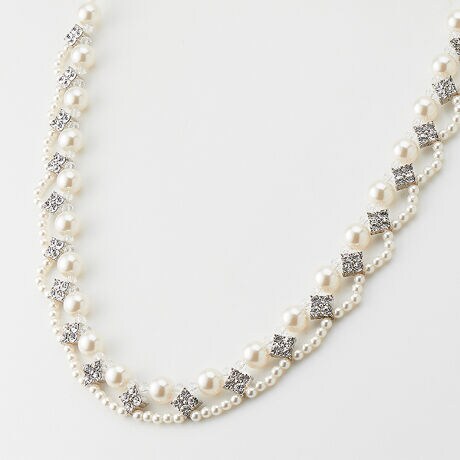 パール ラインストーンネックレス 結婚式二次会 謝恩会 パーティー エー アール アザレアローズ Ar Azalea Rose 0499 1 ファッション通販 マルイウェブチャネル