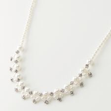 パール＋ビジューネックレス（結婚式/二次会/謝恩会/パーティー）