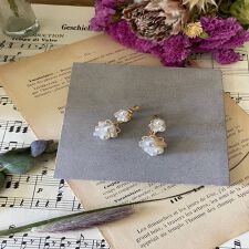 パール＋ビーズイヤリング（結婚式/二次会/謝恩会/パーティー）