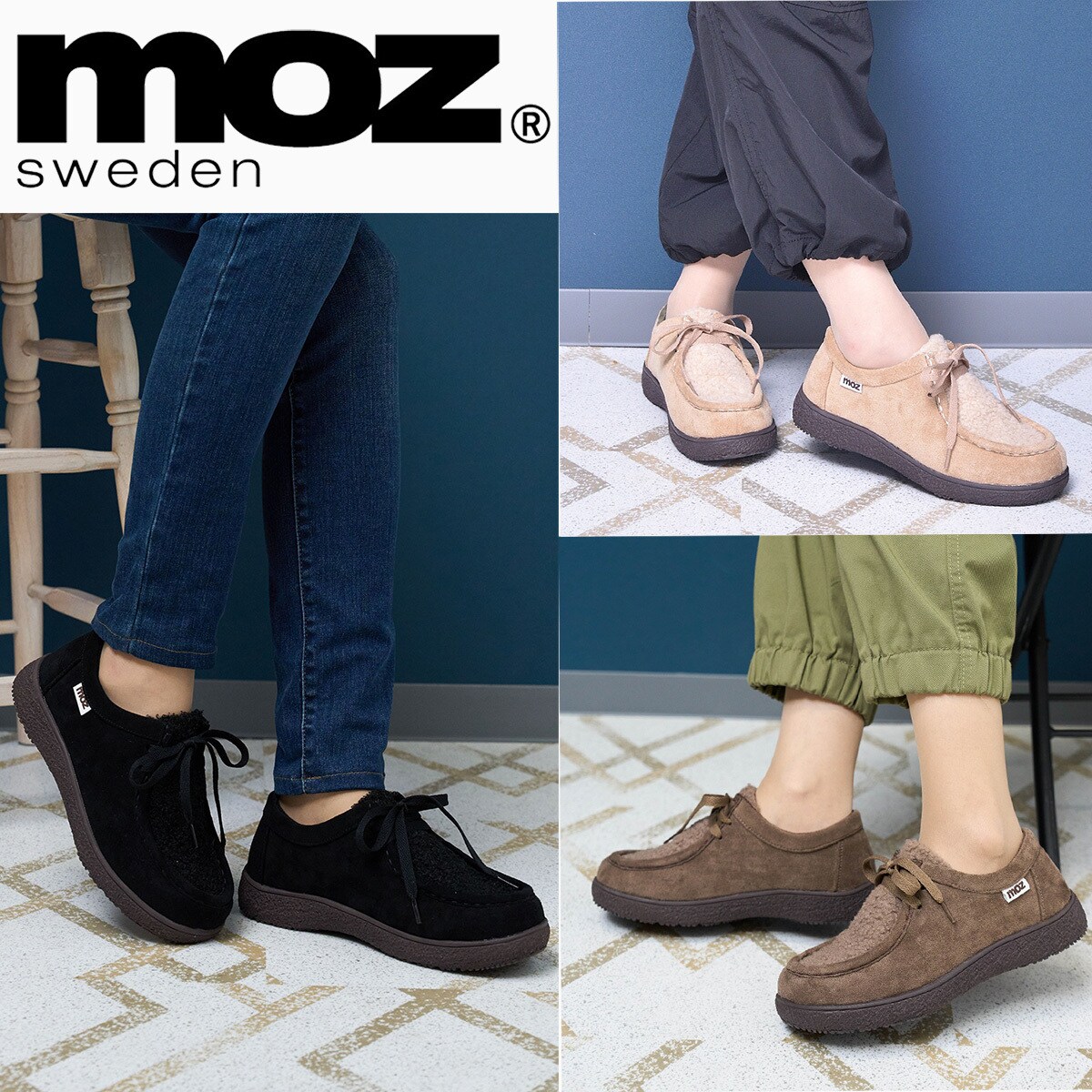 ミネトンカ MINNETONKA ニットステッチボアモカシン 24m08-gg （GREGE） -靴＆ファッション通販 ロコンド〜自宅で試着、気軽に返品