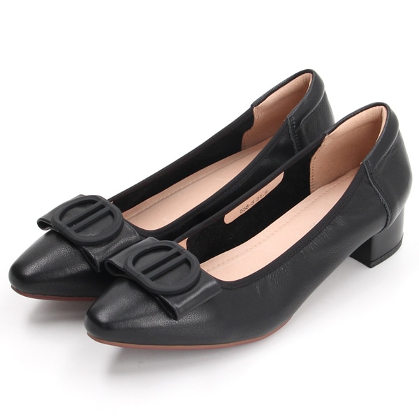 25春夏新作】〔本革〕GRACE AVENUE バックルリボン フラットパンプス