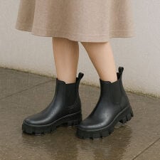 【晴雨兼用】ボリュームソール サイドゴア レインブーツ | ブランコワール(Balancoire)