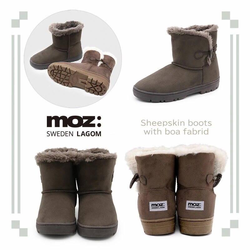 ブラックムートンブーツ ボタン付き UGG ブラック ムートンブーツ ボタン付き