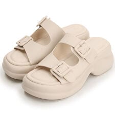 【25春夏新作】sesenta ボリュームソール ダブルベルト サンダル