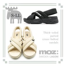 【25春夏新作】moz もちもち パデッド クロスベルト サンダル | モズ(moz)