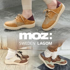 モズ(moz)の【25秋冬新作】〔軽量〕moz マルチカラー シューレース カジュアルスニーカー