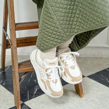 【25秋冬新作】moz メッシュ コンビ レースアップ スニーカー