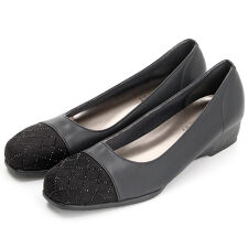 【25秋冬新作】ALPHA CUBIC 〔軽量〕トゥキャップ ローヒール パンプス