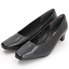 【本革】〔21.0cm～26.0cm〕ALPHA CUBIC スクエアトゥ パンプス