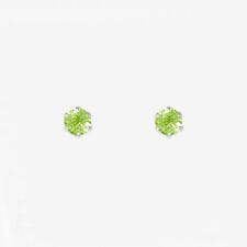 8月誕生石 K10 ホワイトゴールド ペリドット ピアス