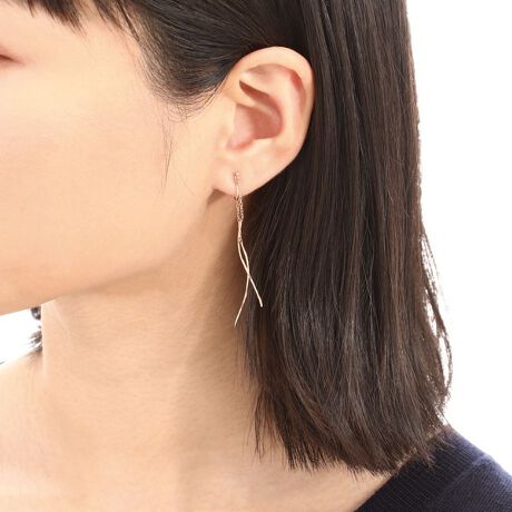 K10ピンクゴールドイヤリング