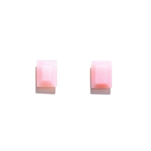 １０月誕生石 Ｋ１８ イエローゴールド ピンクオパール ピアス