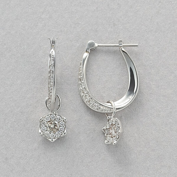 プラチナ ダイヤモンド フープ ピアス（0.50ct） | エステール(ESTELLE ...