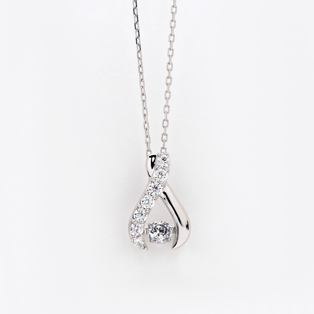 JQ256☆高級 ESTELLEダイヤモンド0.33ct pt ネックレス エステール