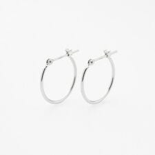 プラチナ フープ ピアス（15mm）