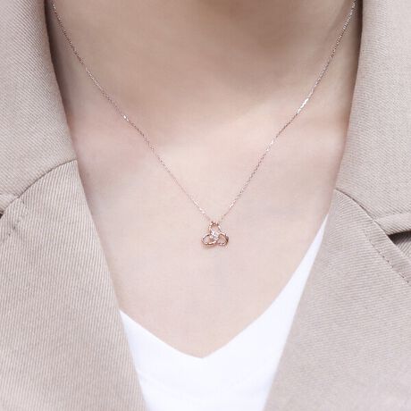 ｋ１０ ピンクゴールド ダイヤモンド フラワー ネックレス エステール Estelle 0442 0401 00 ファッション通販 マルイウェブチャネル
