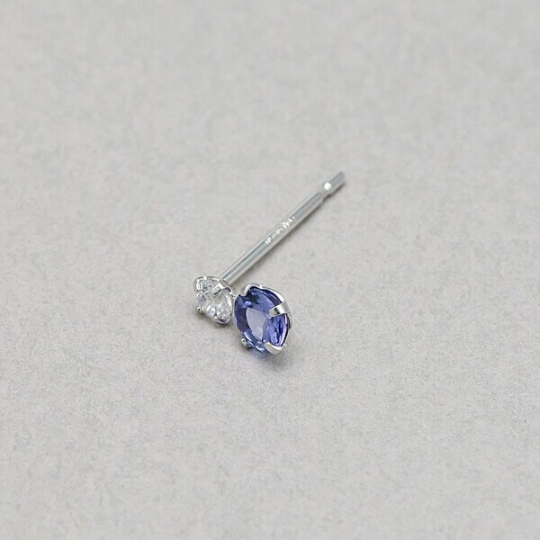 WEB限定】12月誕生石 K10 ホワイトゴールド タンザナイト ピアス