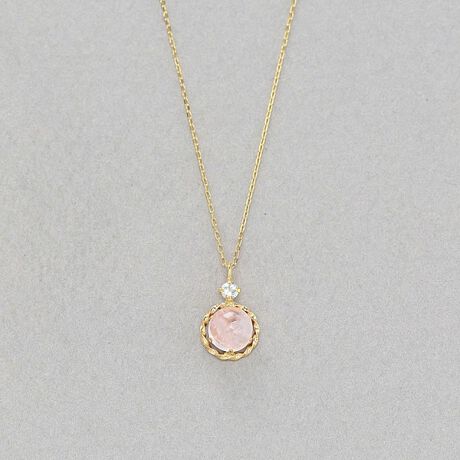 K10 イエローゴールド モルガナイト ネックレス | エステール(ESTELLE 