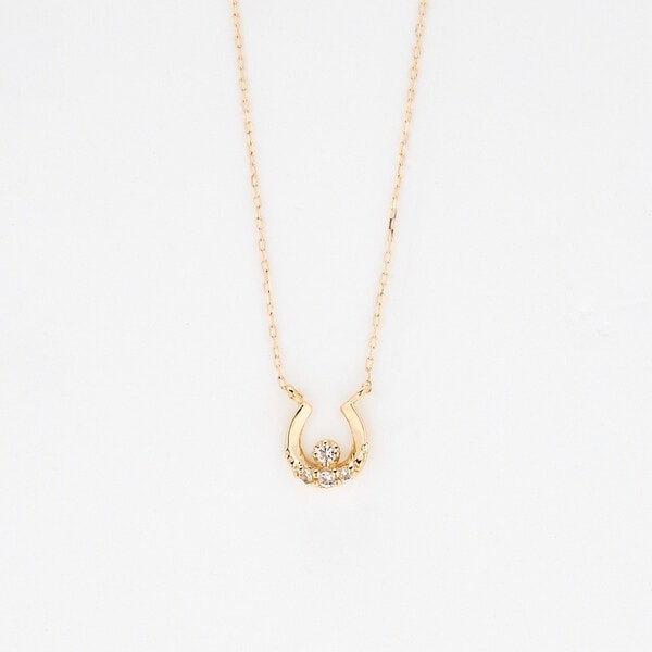 ageteゴールド 馬の蹄ネックレス 楽天市場】ageteアガット K18 YG ダイヤ0.05ct ホースシュー