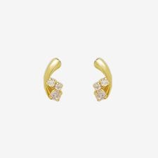 4月誕生石 K10 イエローゴールド モルガナイト ピアス