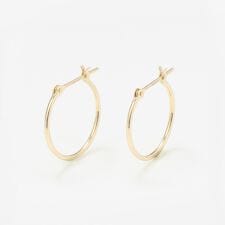 エステール(ESTELLE)のK10 イエローゴールド フープ ピアス（15mm）