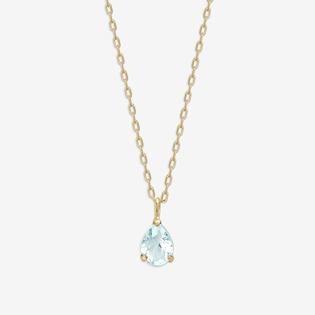 3月誕生石アクアマリンネックレス　10k アクアマリン 3月 誕生石 ネックレス K10 ピンクゴールド 4mm