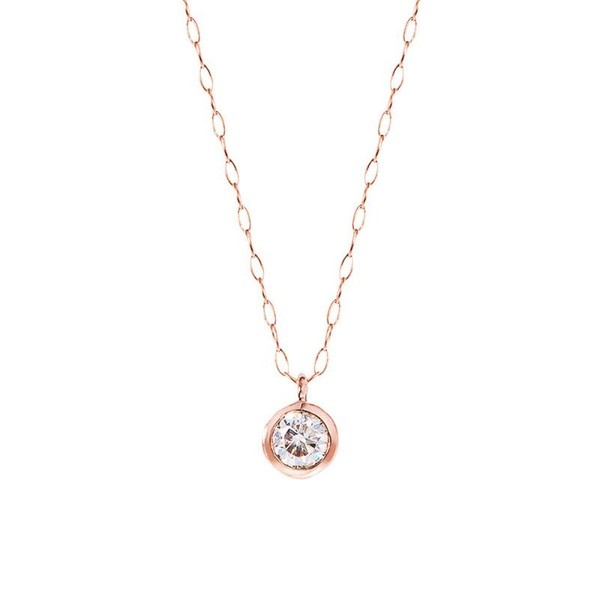 WEB限定】K18 ピンクゴールド ダイヤモンド ネックレス（0.15ct