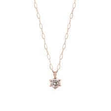 【WEB限定】K18 ピンクゴールド ダイヤモンド ネックレス（0.06ct）