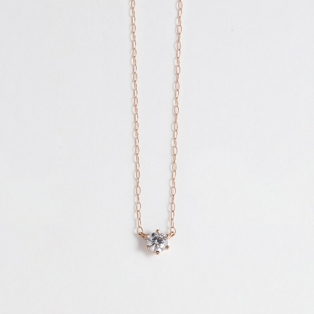 K18WG ダイヤモンド ネックレス D 約0.15ct WEB限定K18 ピンクゴールド 