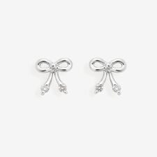 【WEB限定】K10 ホワイトゴールド ダイヤモンド リボン ピアス