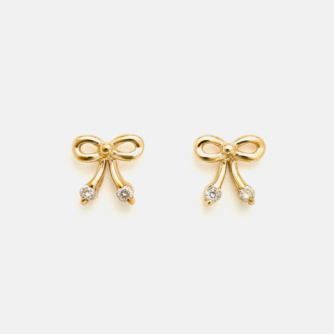 WEB限定】K10 ピンクゴールド ダイヤモンド フラワー ピアス