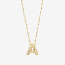 エステール(ESTELLE)の【WEB限定】K10 イエローゴールド ダイヤモンド イニシャル ネックレス（A）