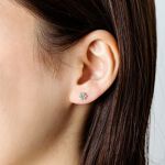 10月誕生石 プラチナ パライバトルマリン ダイヤモンド ピアス（0.2ct 