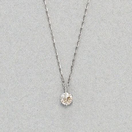 WEB限定】プラチナ ブラウンダイヤモンド ネックレス（0.1ct 