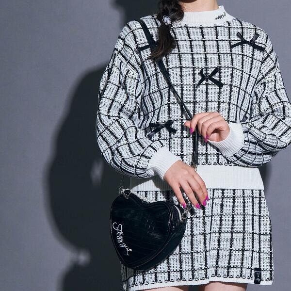 《美品》エスカーダ　ジャガードショルダーバッグ ハート金具 ハート型ショルダー | エフオーオンラインストア(F.O.Online) | マルイ