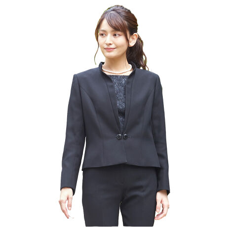 ブラックフォーマル フリルスタンドカラージャケット レディース 喪服 礼服 卒業式 卒園式 ソリテール Soriteal 04f ファッション通販 マルイウェブチャネル