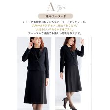 【ブラックフォーマル】　選べるデザイン　洗えるジャケット・ワンピースアンサンブル　喪服　卒業式　礼服