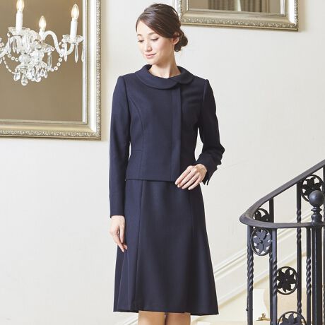 お受験スーツ】国内産高品質ウール100％日本製アシメカラーお受験  