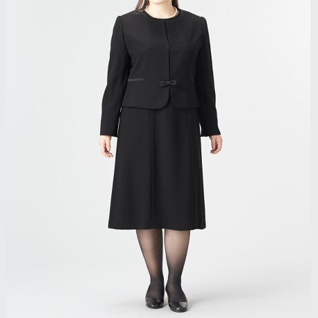 大きいサイズ レディースブラックフォーマル ノーカラーjkアンサンブル 25号 35号 喪服 ソリテール Soriteal ファッション通販 マルイウェブチャネル To515 406 71 01
