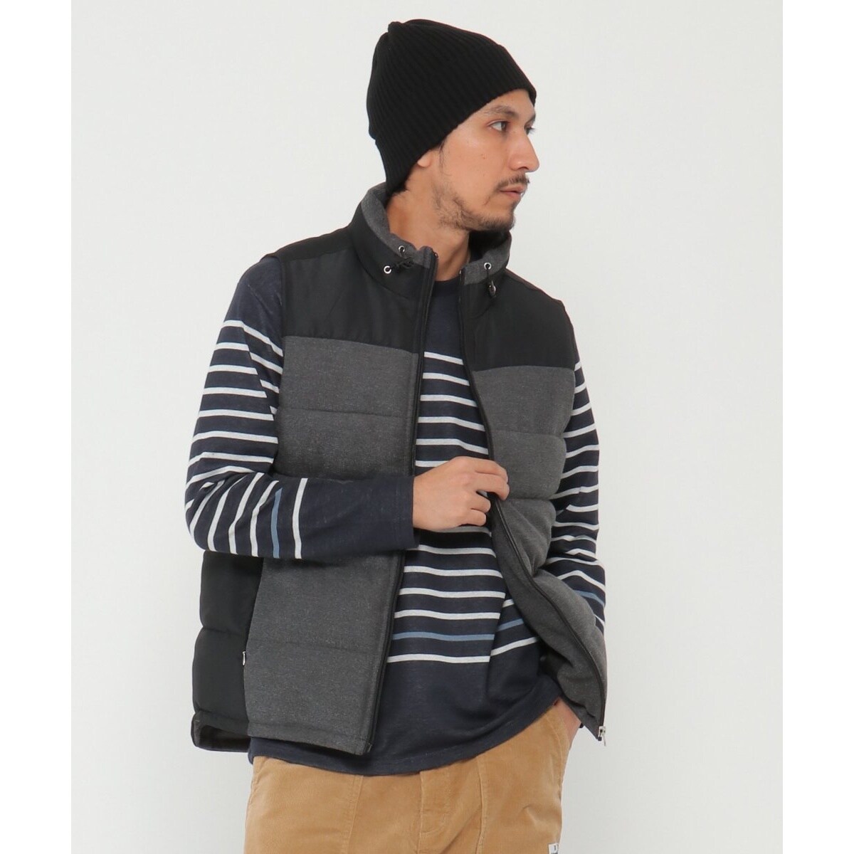 16大特典付 ヒルナンデス紹介商品 Sorona R コンビ中綿ベスト イッカ Ikka