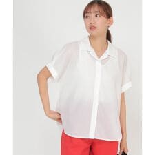 涼やかフレンチスリーブシャツ