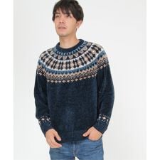 球心柄モールクルーニット