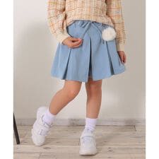 ポンポン付きプリーツキュロット（120?160cm）