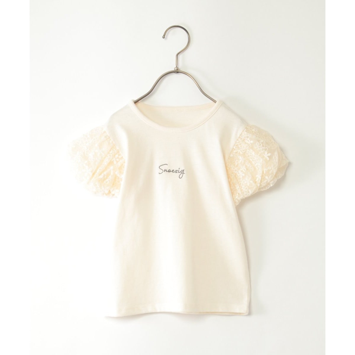 【新品】定価17,380円　チュールフラワーデザインtシャツ　イエロー　F 新品】定価17,380円 チュールフラワーデザインtシャツ イエロー